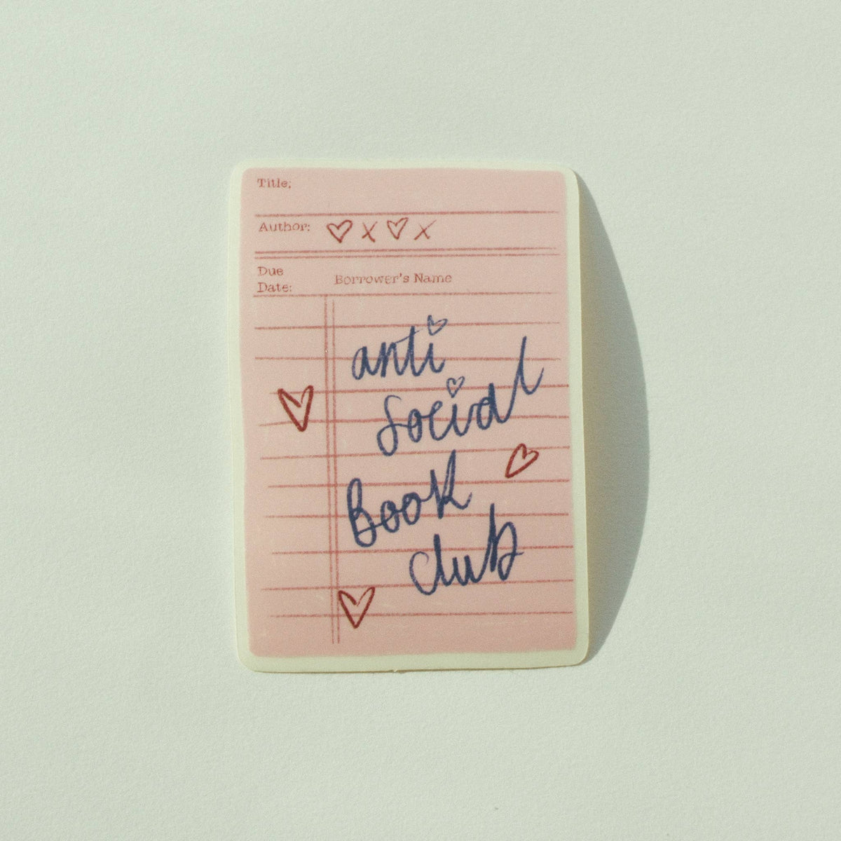 Sticker Anti Social Book Club - Isobel Rose Illustration