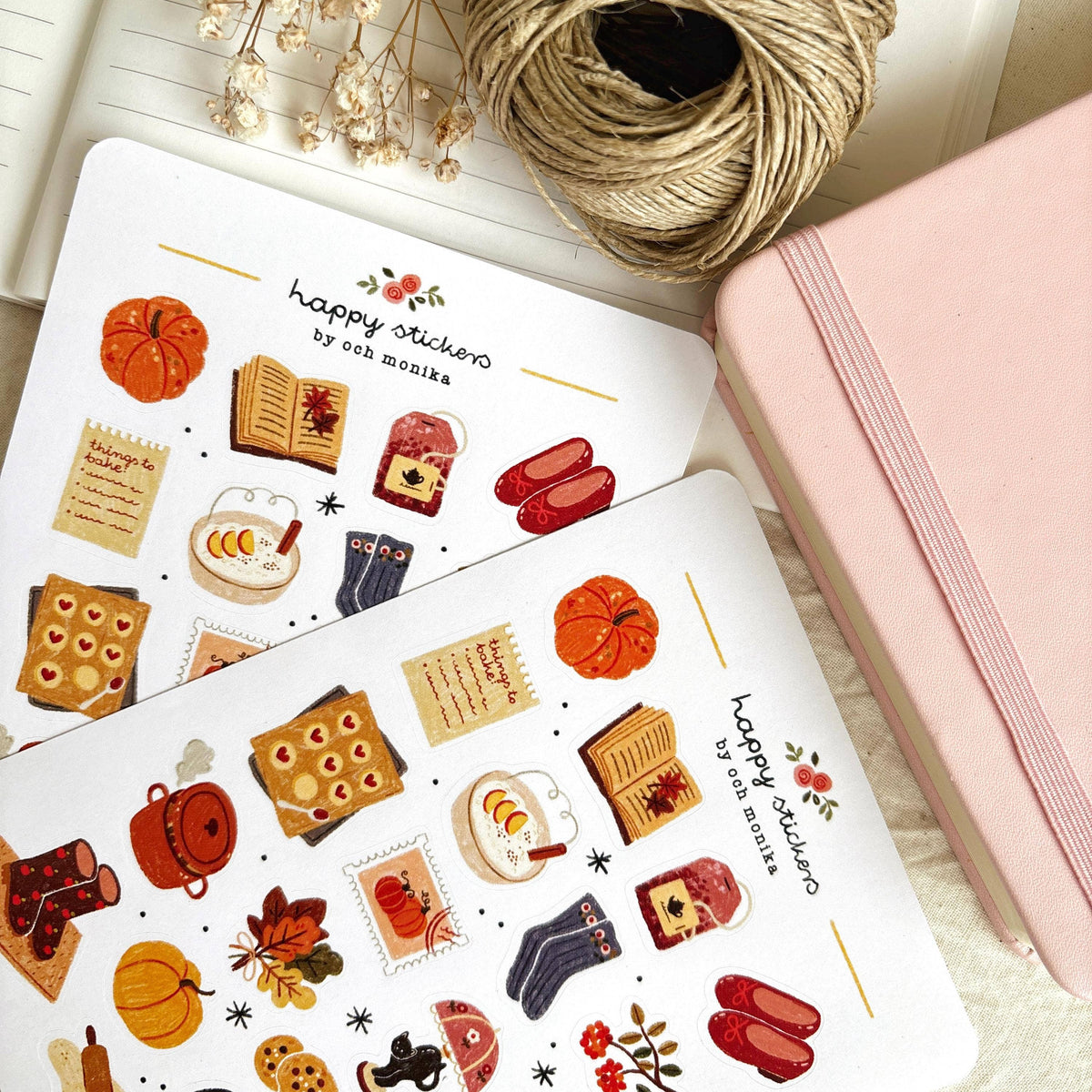 Planche de stickers Bonjour automne - Och Monika