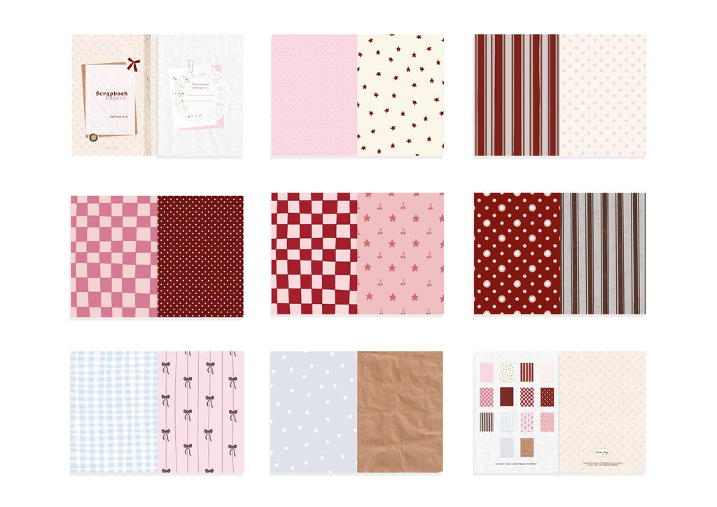 Scrapbook papers Book n°2 - 14 designs - Studio Louja