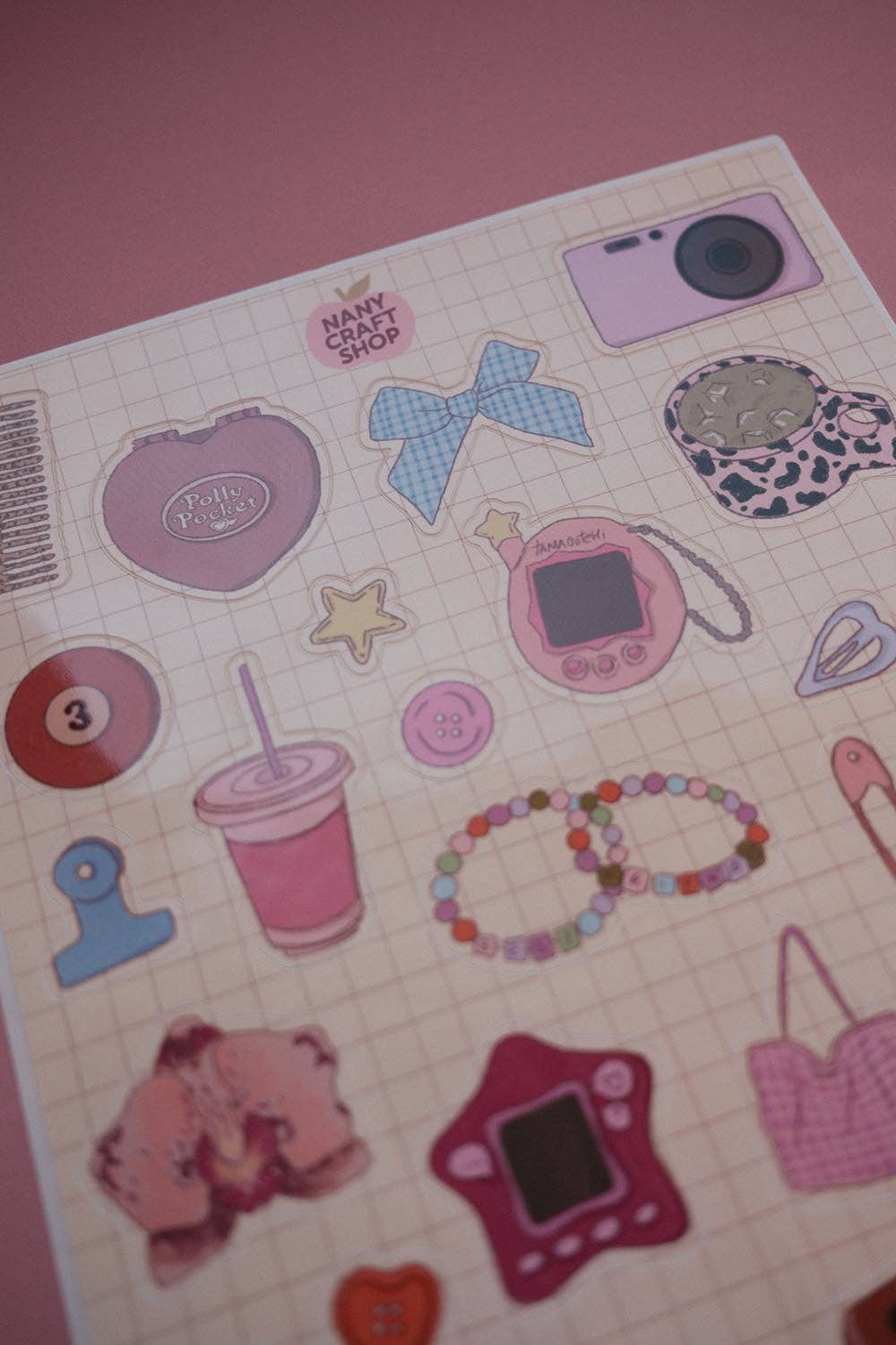 Planche stickers Nostalgie A5 - Nany Craft Shop