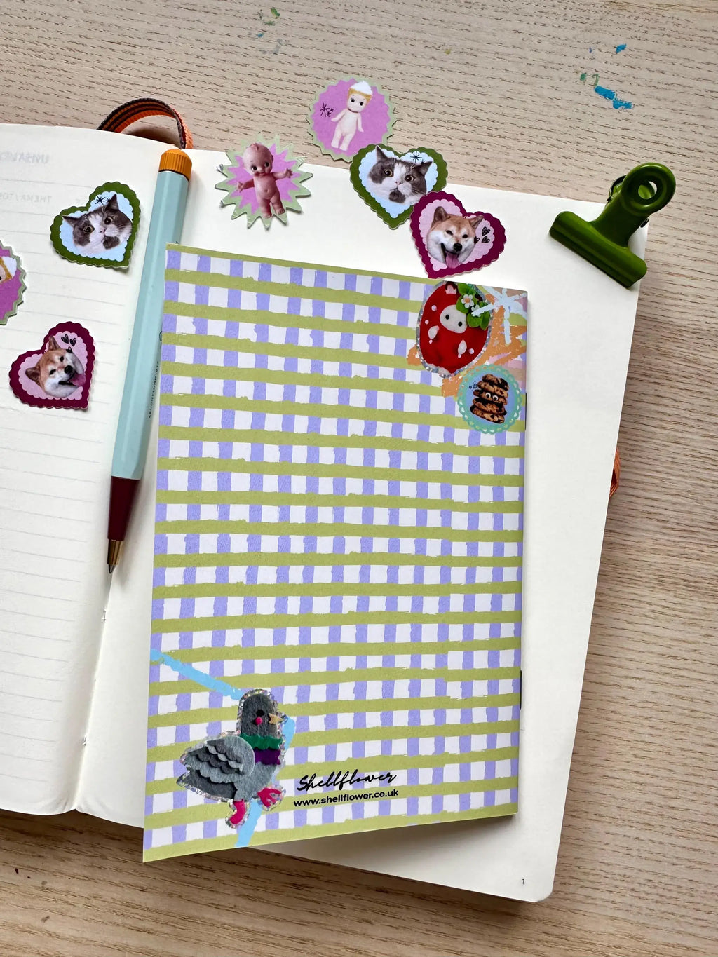 Livre Rangement Stickers A6 Gingham — Shellflower
