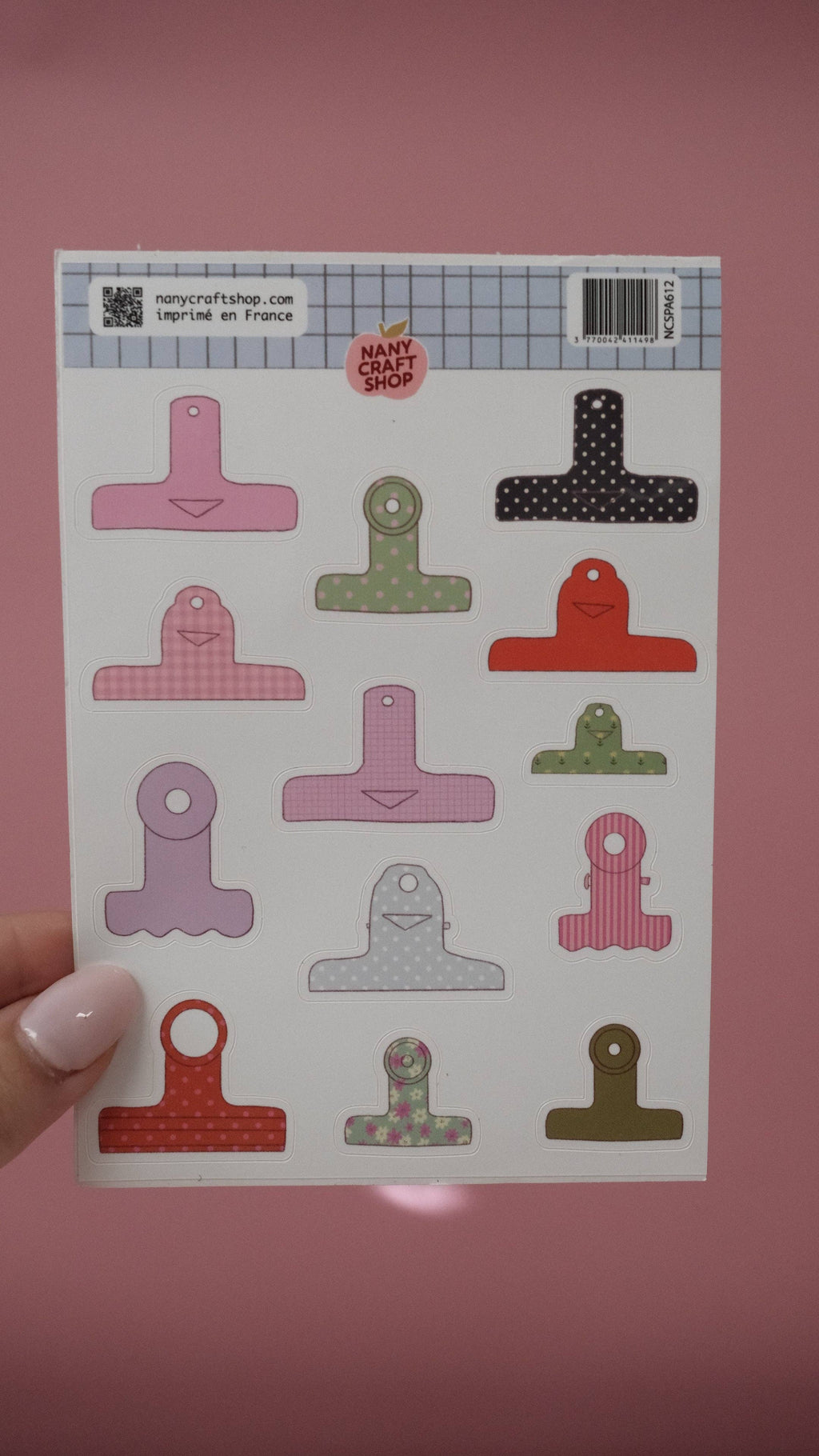 Planche A6 Pinces - Nany Craft Shop