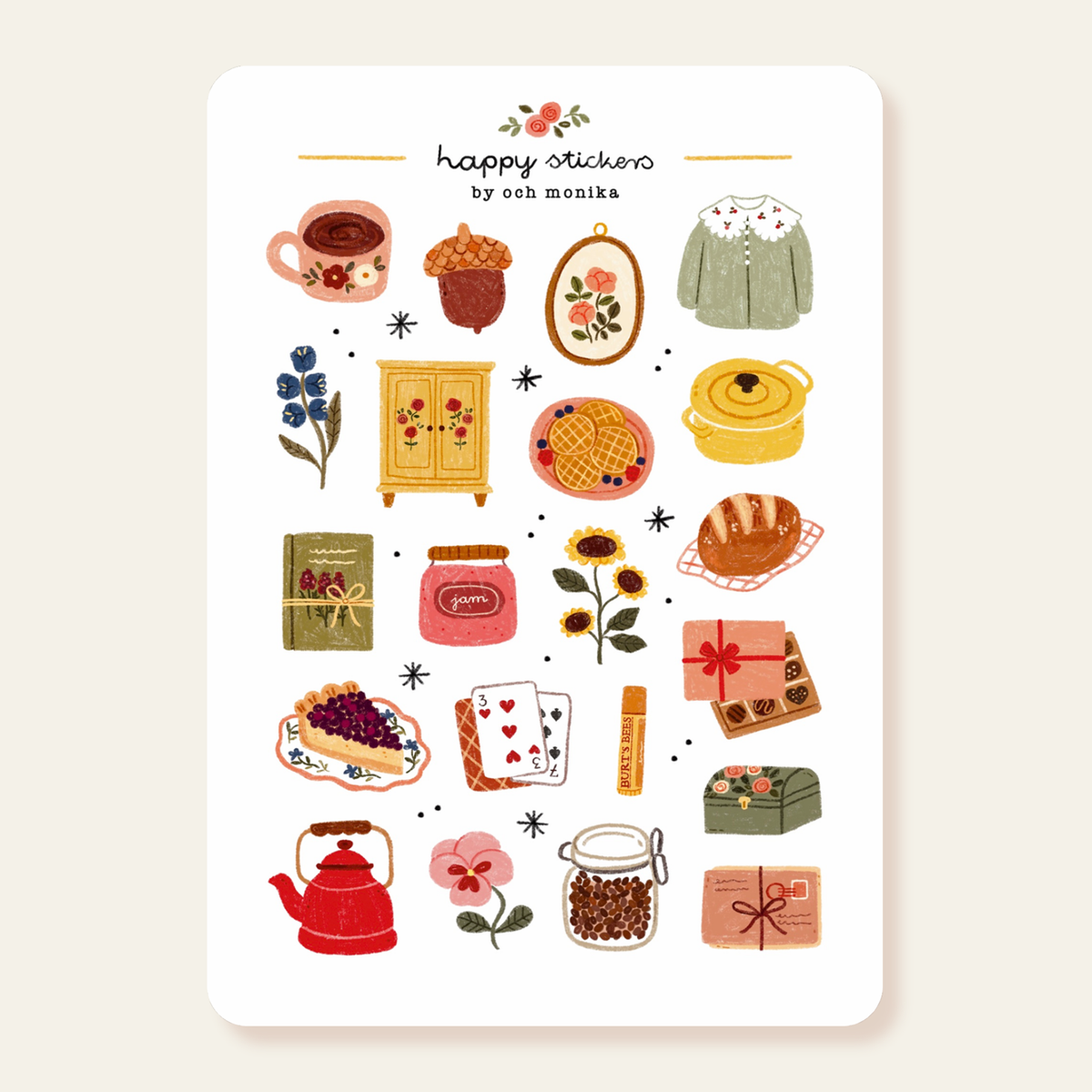 Planche de stickers Douce vie -Och Monika
