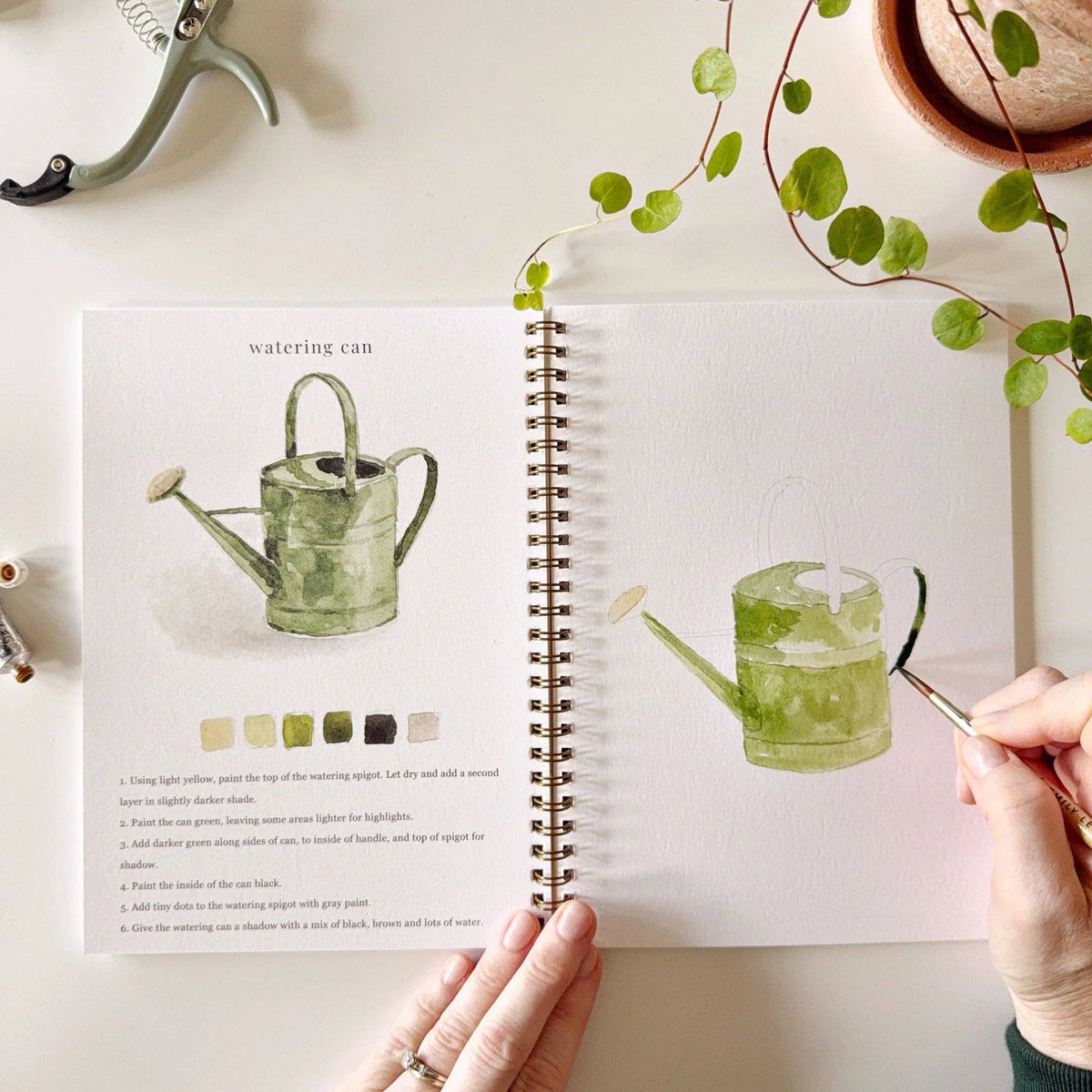 Cahier d’aquarelle jardin Emily Lex Studio