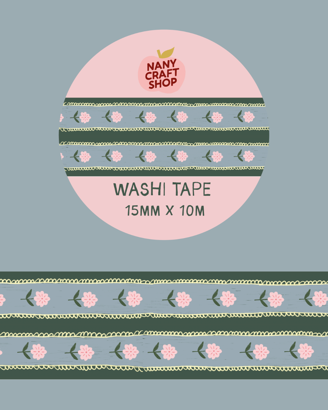 Washi Tape - fleurs - Nany Craft Shop