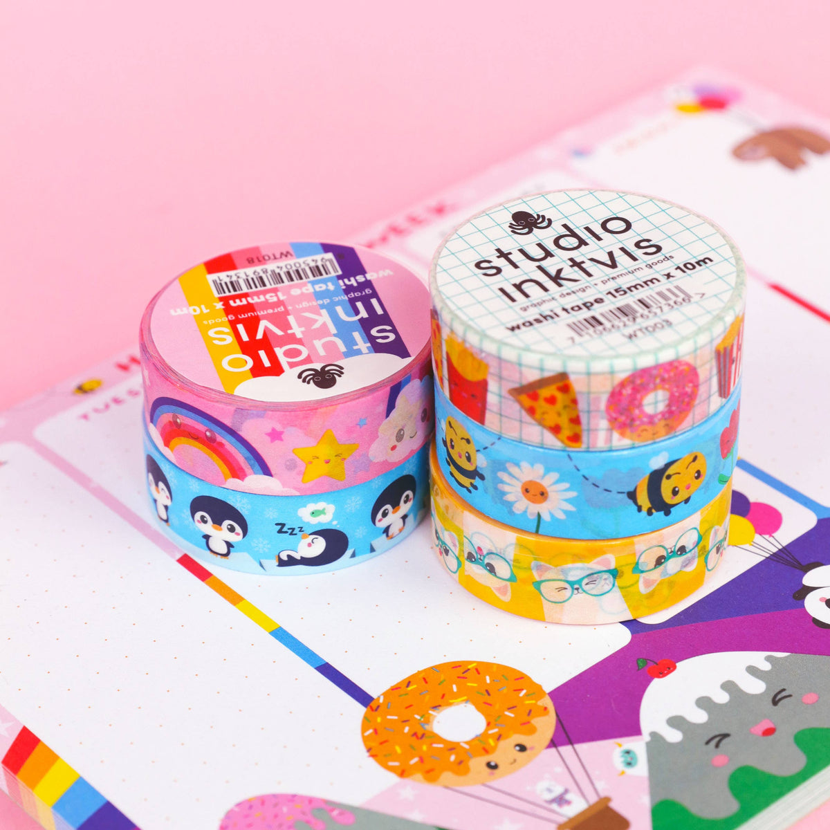 Ruban Washi Arc-en-Ciel Nuage — Studio Inktvis