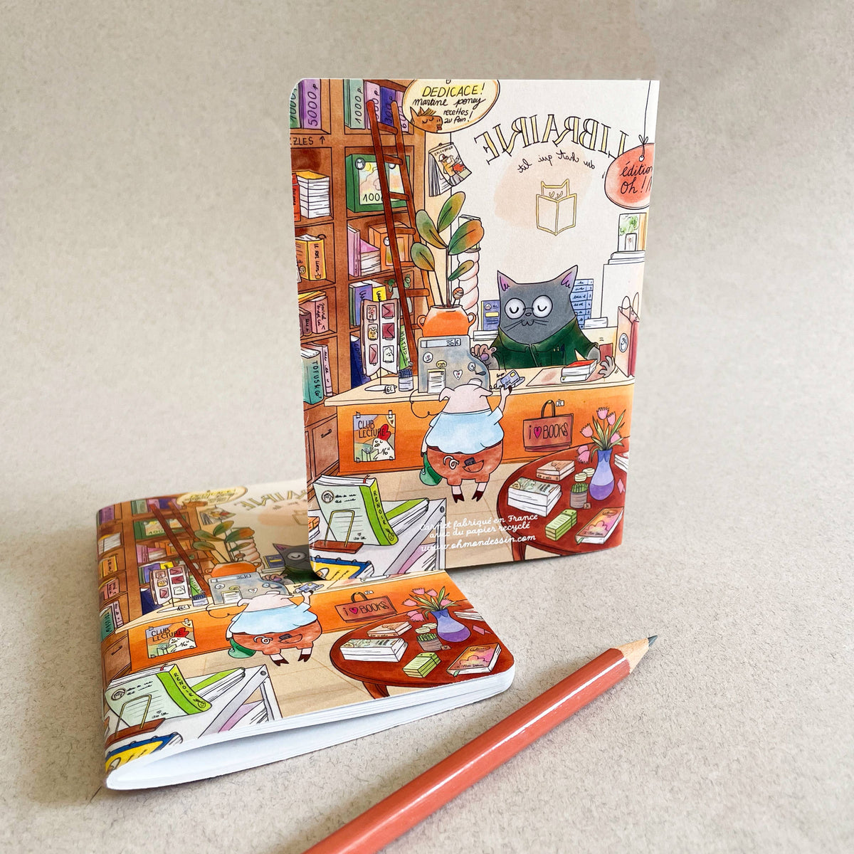 Carnet de poche illustré – Le Libraire - Oh ! Mon Dessin