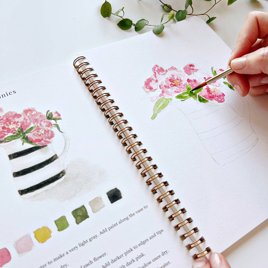 Cahier d'aquarelle bouquets Emily lex Studio