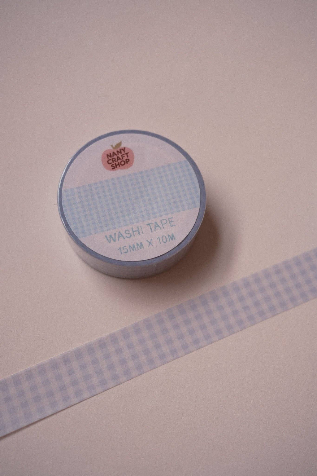 Washi Tape - vichy bleu- Nany Craft Shop
