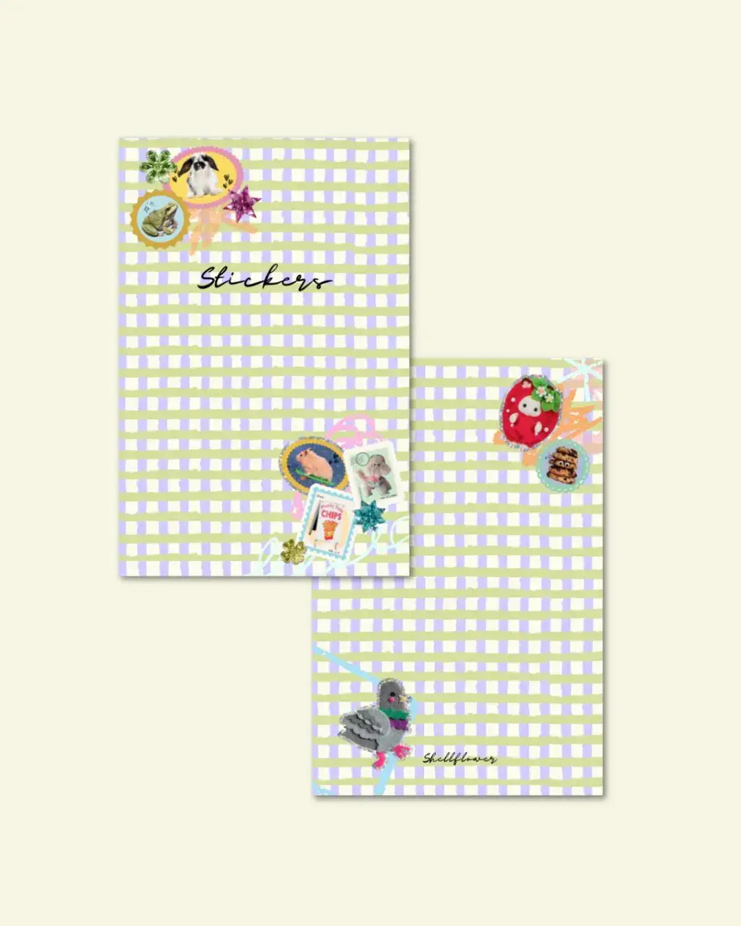 Livre Rangement Stickers A6 Gingham — Shellflower