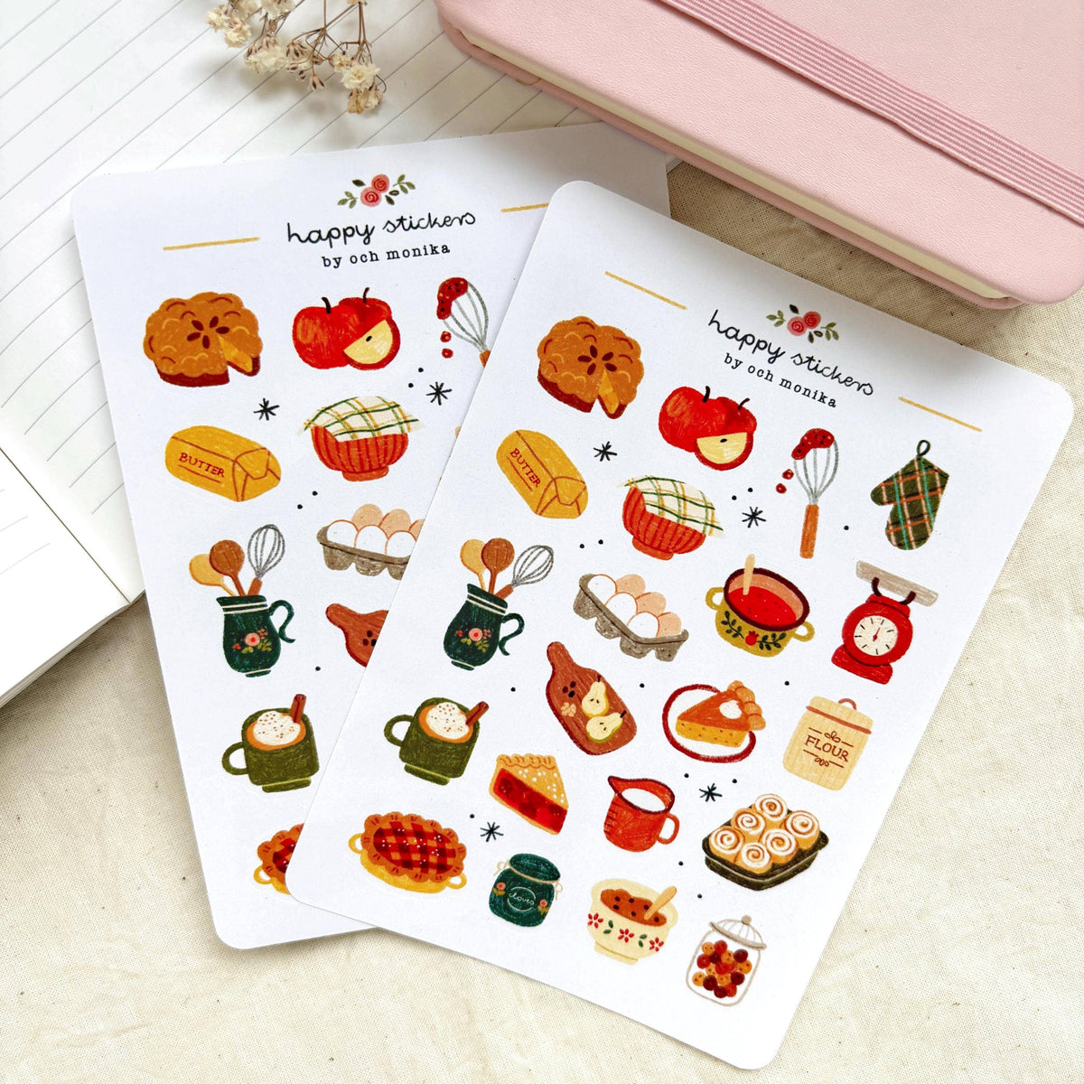 Planche de stickers Pâtisserie d'automne - Och Monika