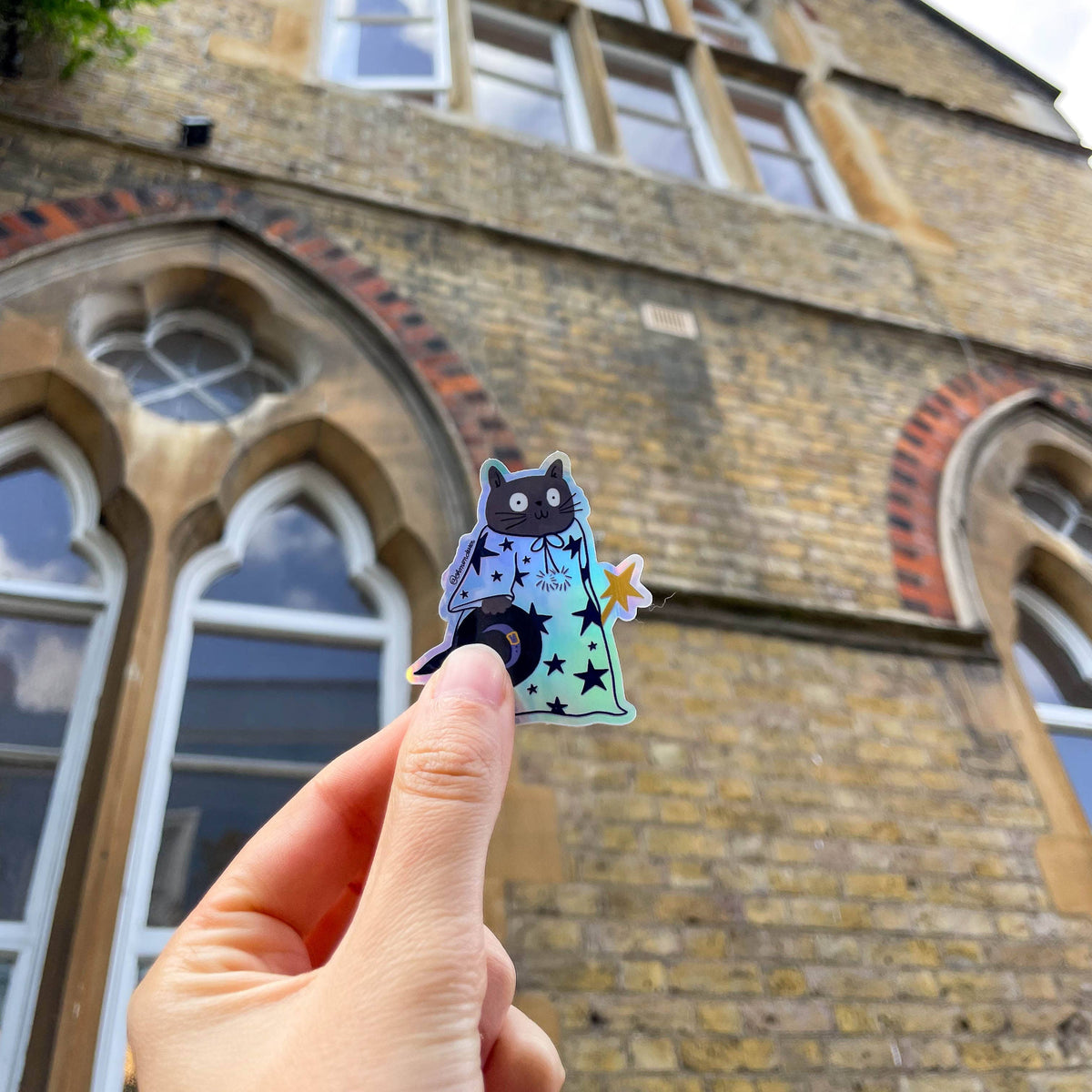 Sticker Holographique Le Chat Sorcier - Oh ! Mon Dessin