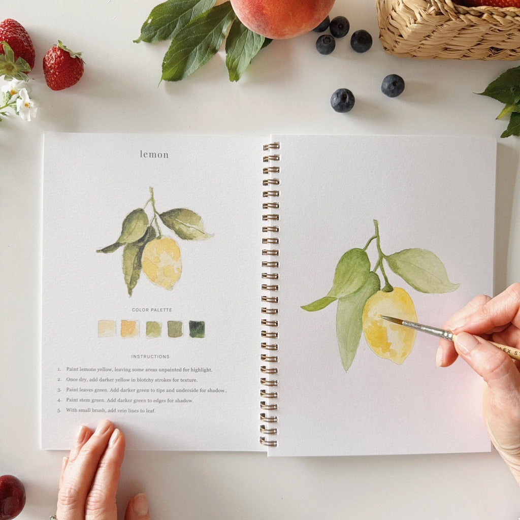 Cahier d'aquarelle fruits Emily lex studio