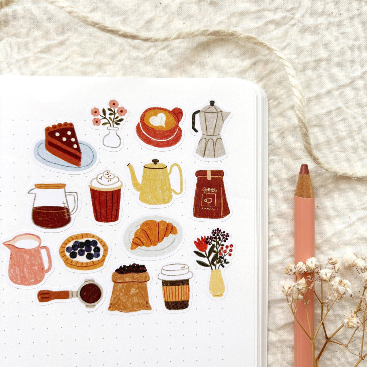 Planche de stickers Pause café — Och Monika