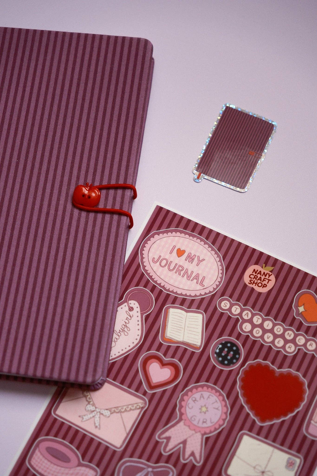 My Junk Journal Berry Stripes - Nany Craft Shop