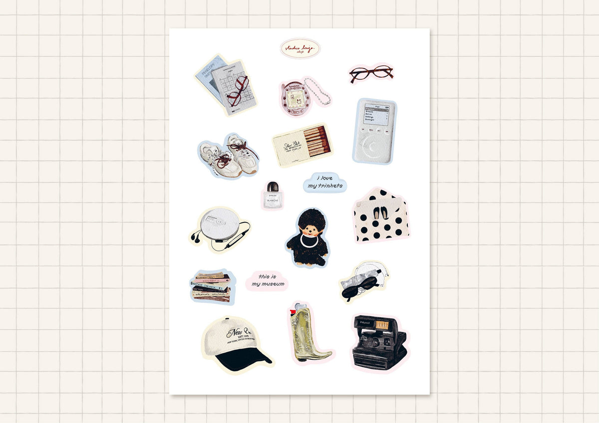 Planche de Stickers My trinkets