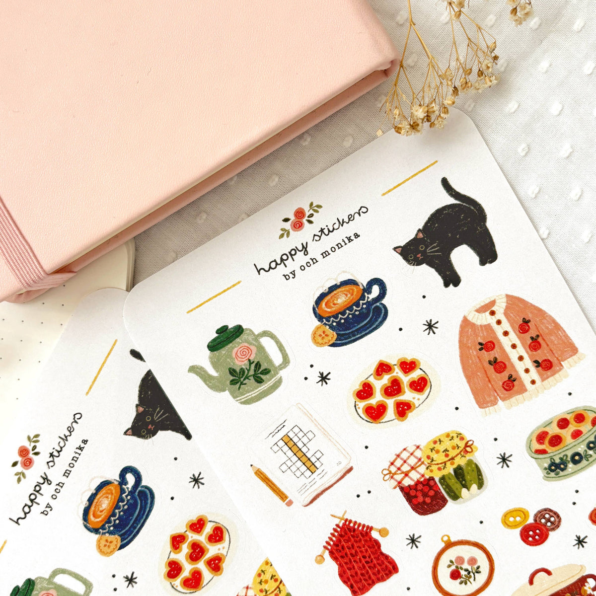 Planche de stickers Choses de mamie - Och Monika