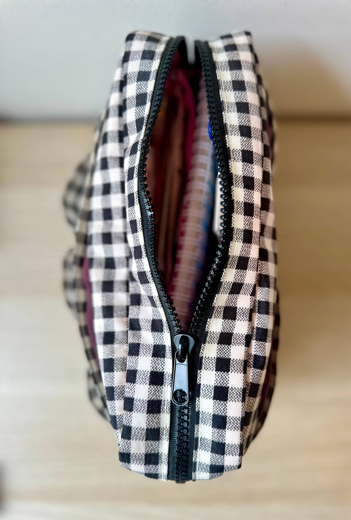 Pochette Vichy pour journaling Shellflower