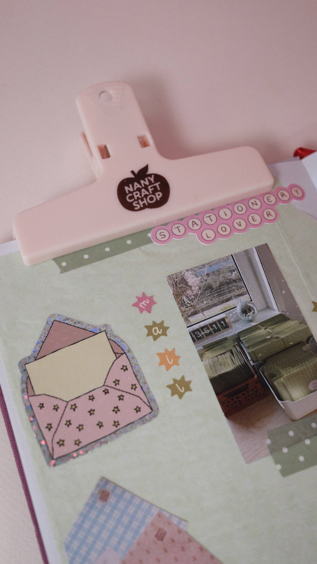 Pince à carnet - rose - Nany Craft Shop