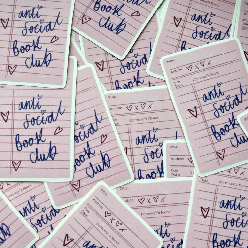 Sticker Anti Social Book Club - Isobel Rose Illustration