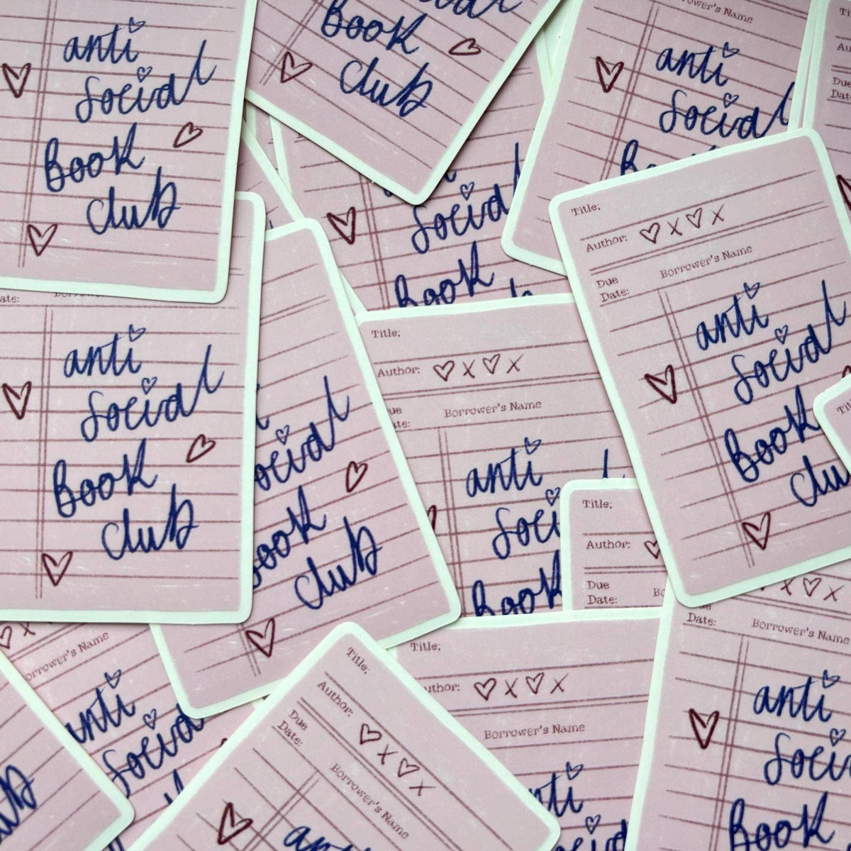 Sticker Anti Social Book Club - Isobel Rose Illustration