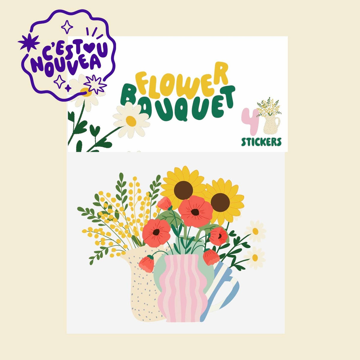 Stickers Flower Bouquet - Pikalem studio