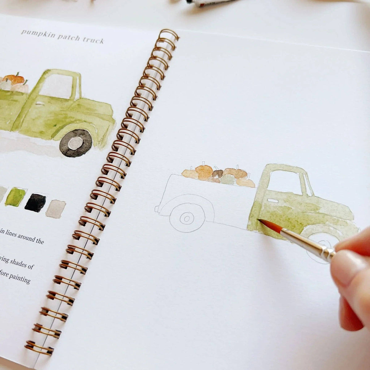 Cahier d'aquarelle d'automne - Emily Lex Studio