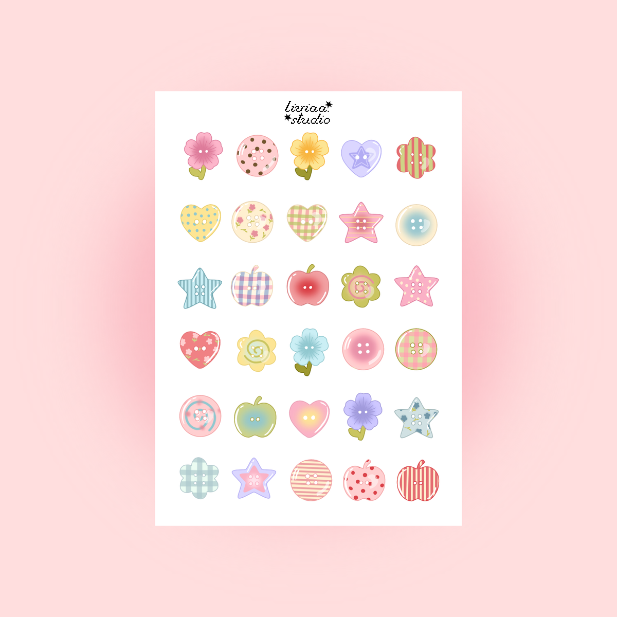 Planche de stickers boutons — Liviaa.studio