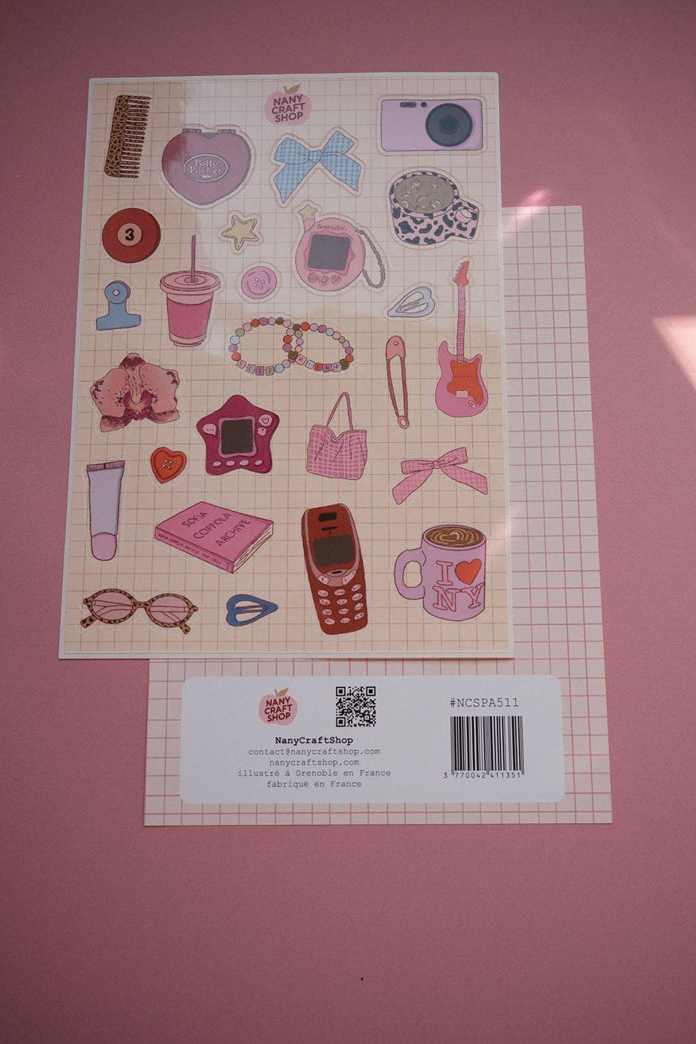 Planche stickers Nostalgie A5 - Nany Craft Shop