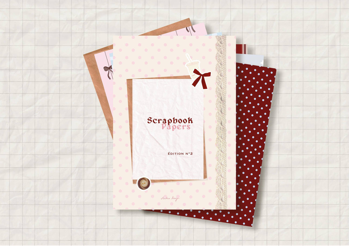 Scrapbook papers Book n°2 - 14 designs - Studio Louja