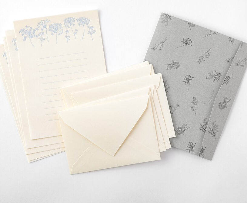 Set de correspondance Washi Hanairo Blanc— Midori