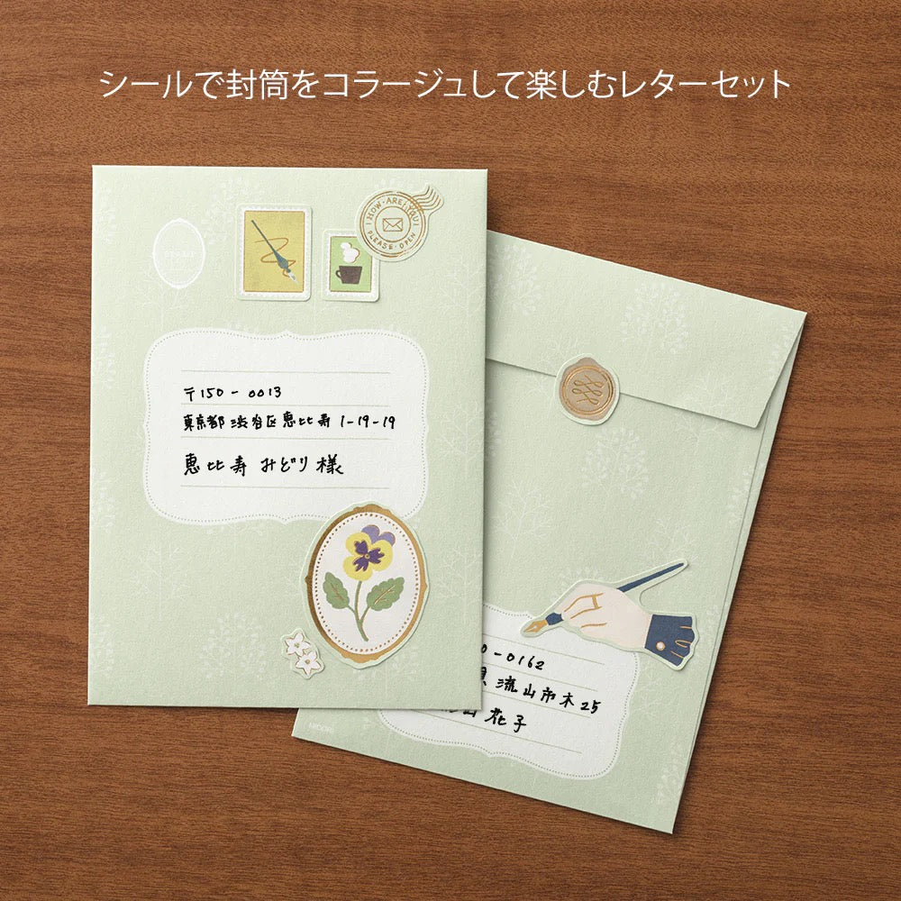 Papier à lettre & enveloppe – Collage Papeterie - Midori