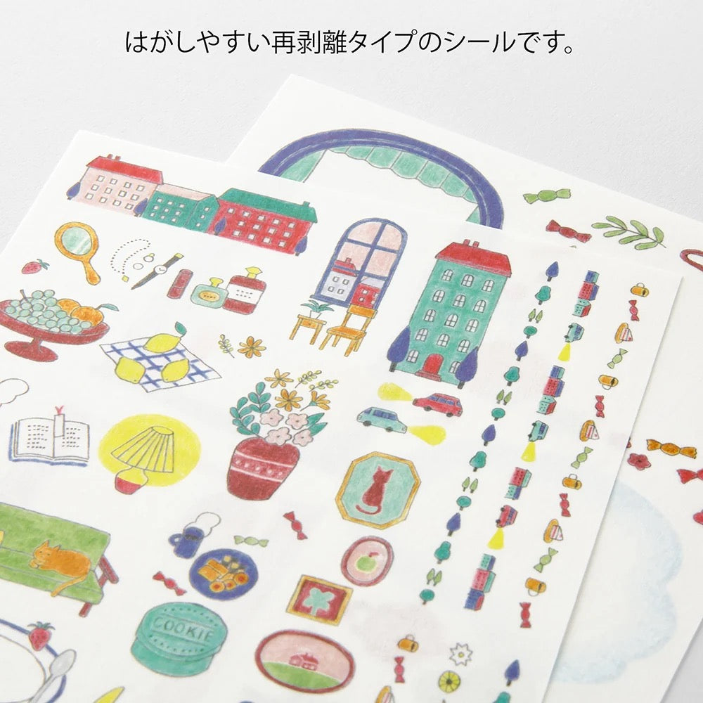 Planches de stickers Yuru Log Washi Moments du Quotidien