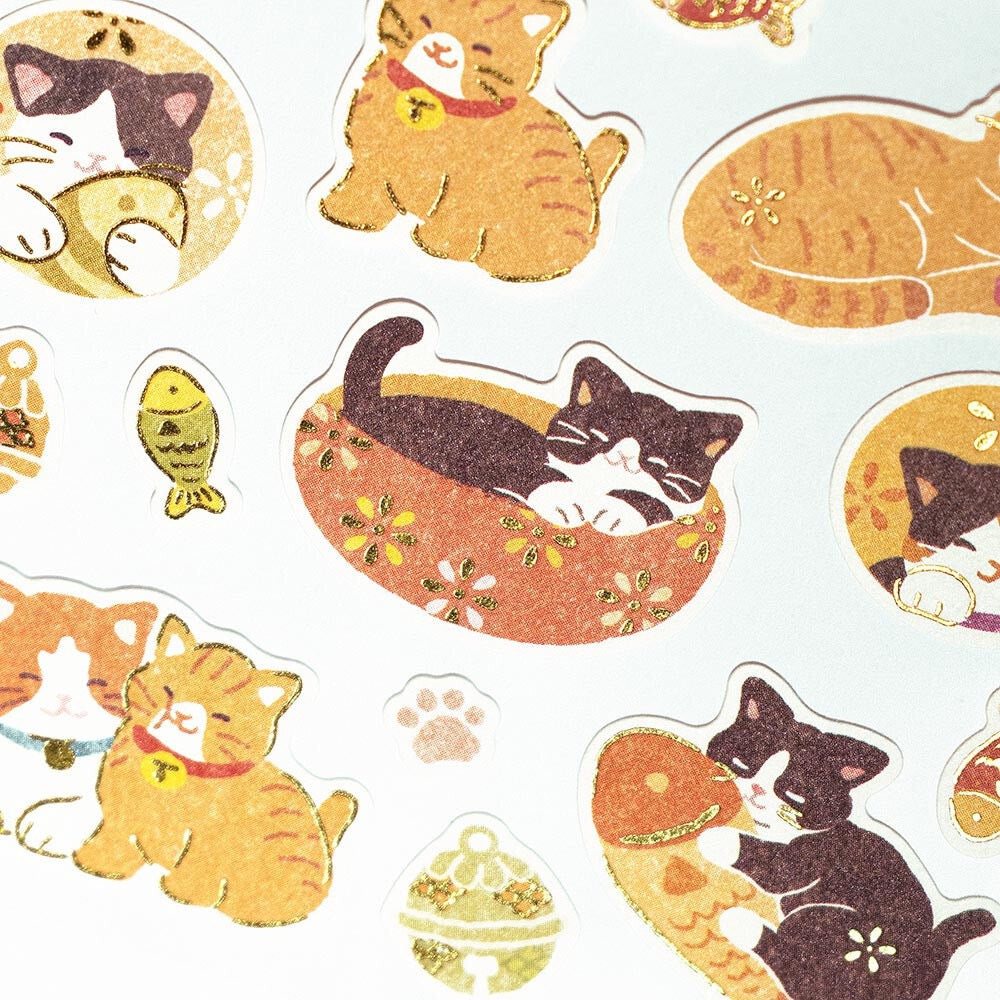 Planche de stickers japonais – Chat WANOWA – NB.CO.