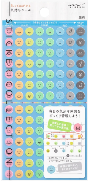 Planche de stickers Emoji émotions - Midori
