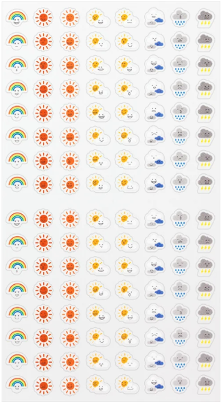 Stickers repositionnables Météo - Midori