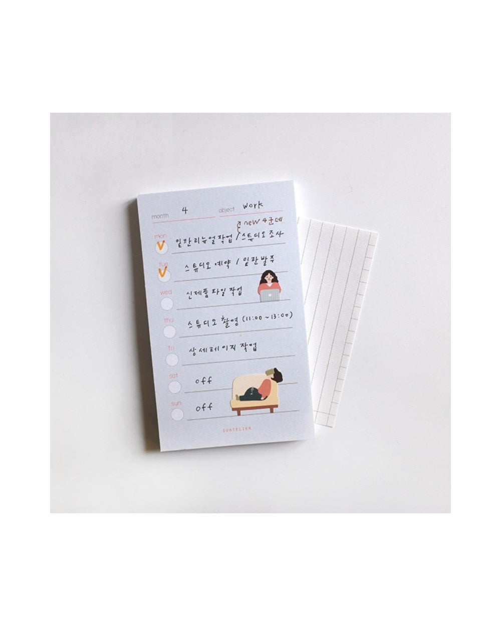 Sticky Memo WEEKLY PLAN 1938 – Suatelier