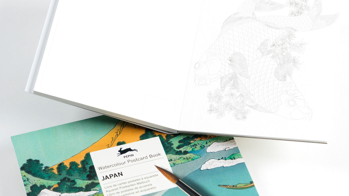 Carnet de cartes postales à aquareller thème Japon — Pepin Press