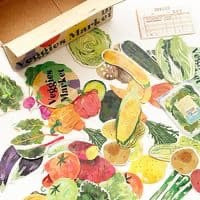 Boîte de 40 mini stickers « fruits et légumes» — Greeting Life