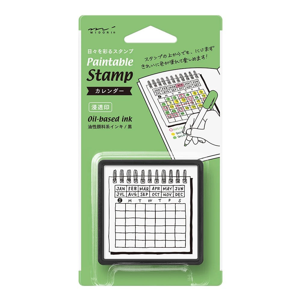 Tampon Calendrier pré-encré - Midori