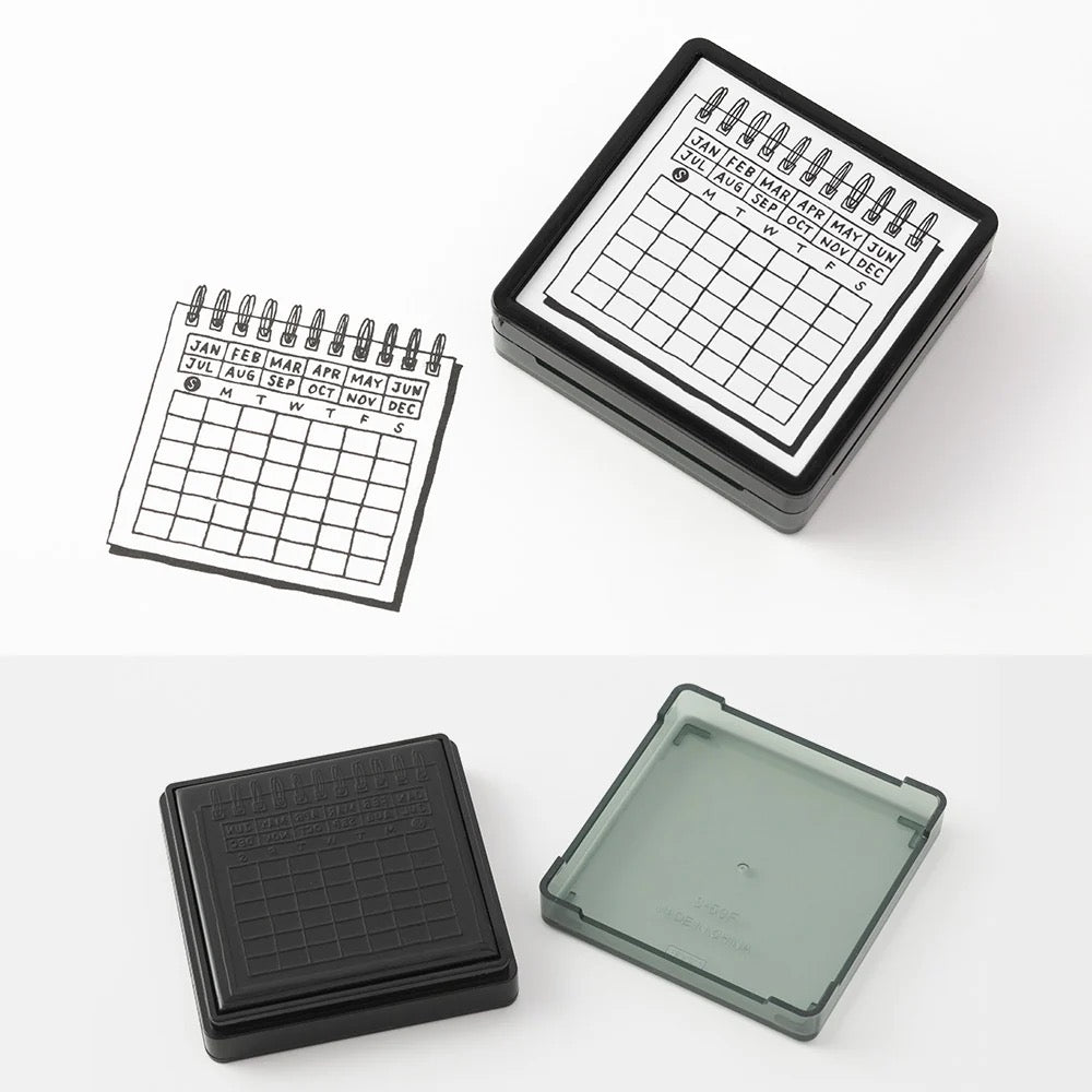 Tampon Calendrier pré-encré - Midori