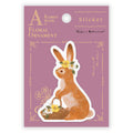 Sticker RESSA – Lapin aux fleurs – NB.CO.