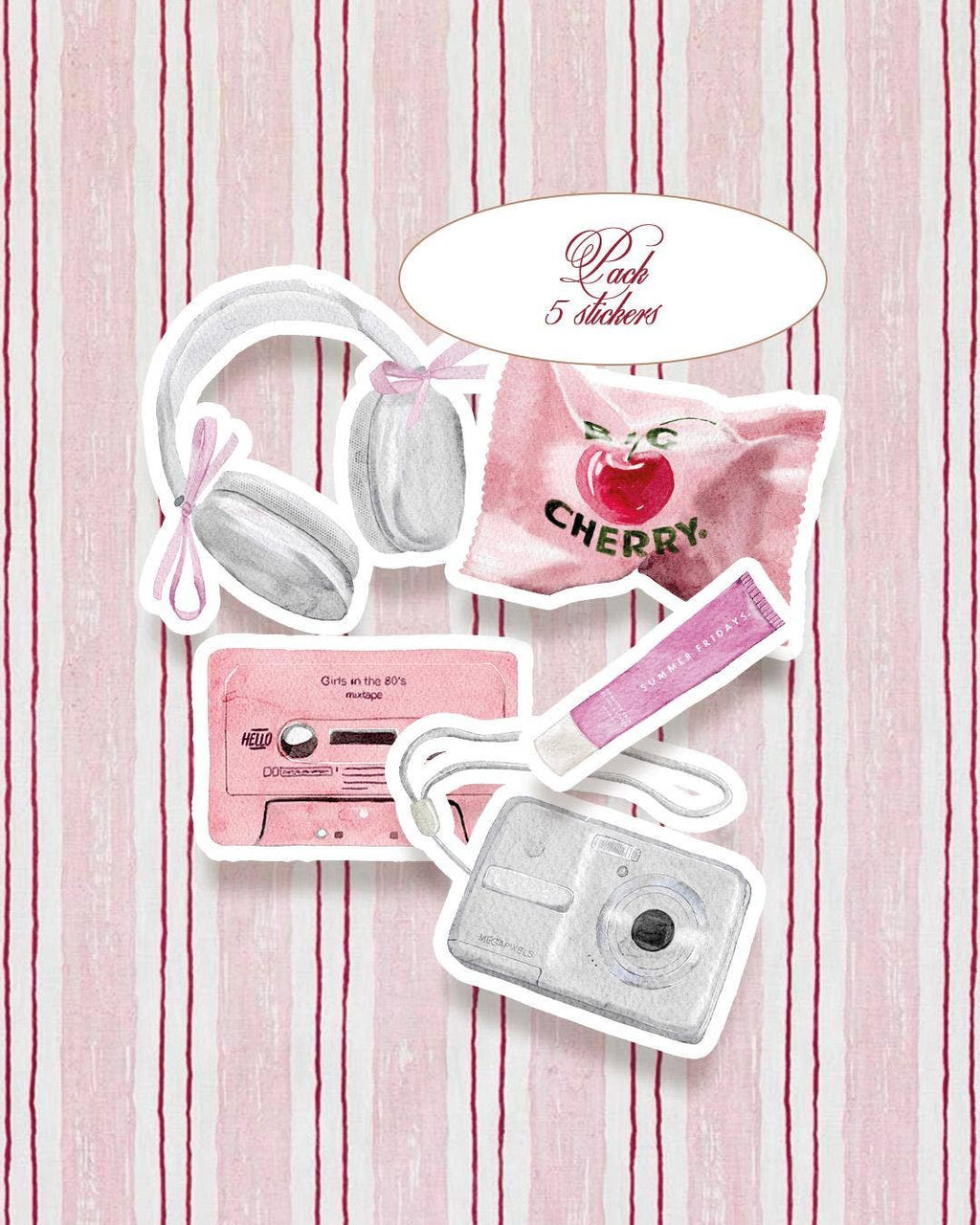 Pack 5 stickers - it girl - Studio Louja
