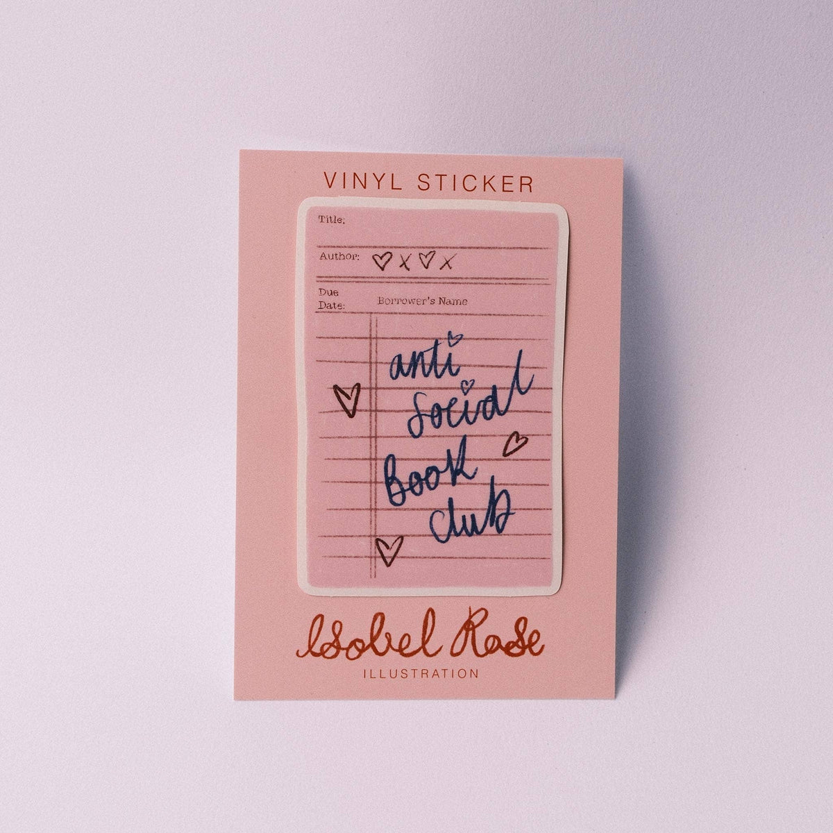 Sticker Anti Social Book Club - Isobel Rose Illustration