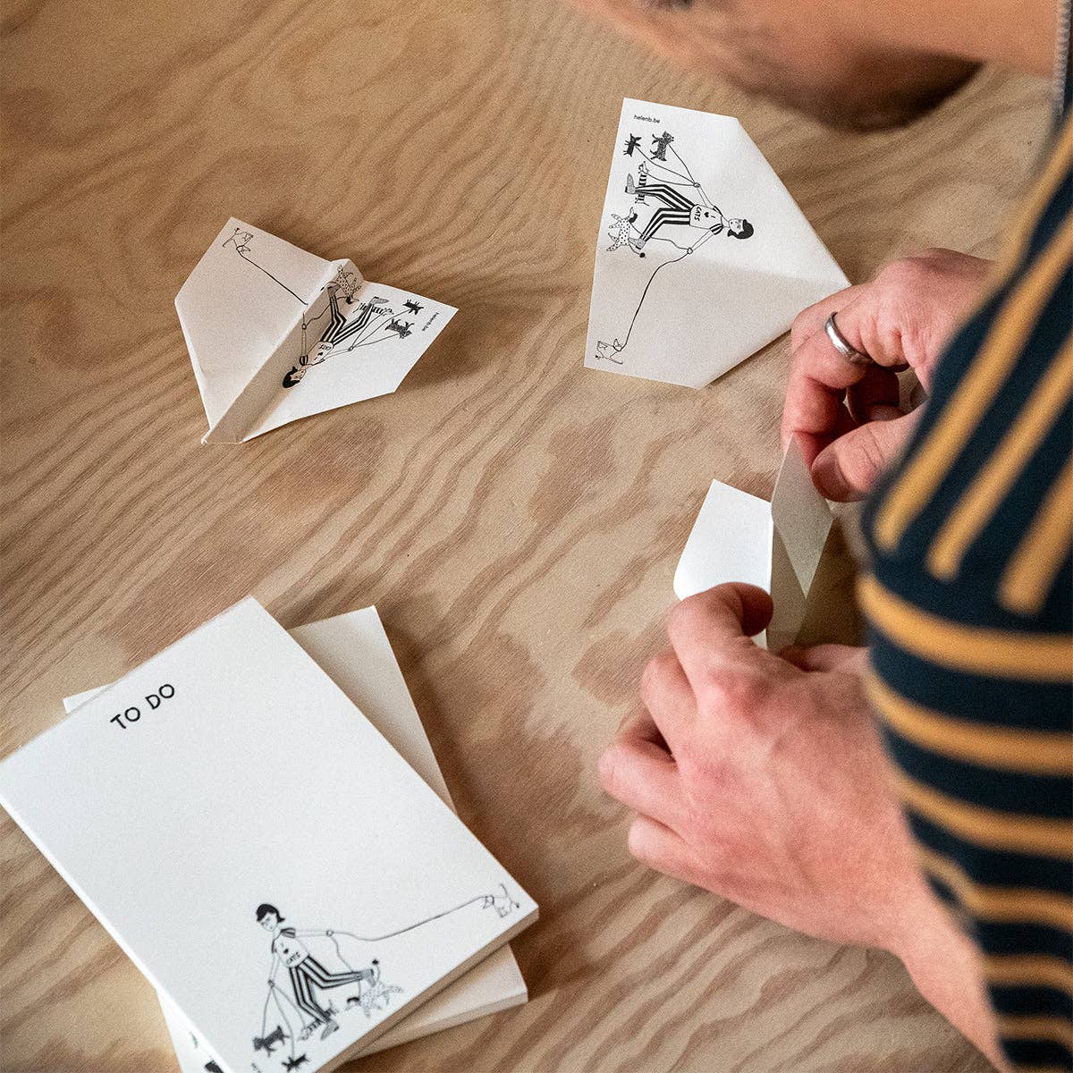 Bloc-notes blanc recyclé « i love cats » avec illustration de helen b