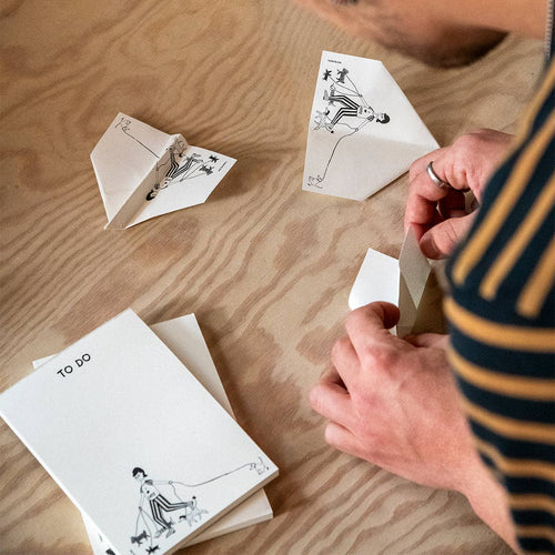 Bloc-notes blanc recyclé « i love cats » avec illustration de helen b