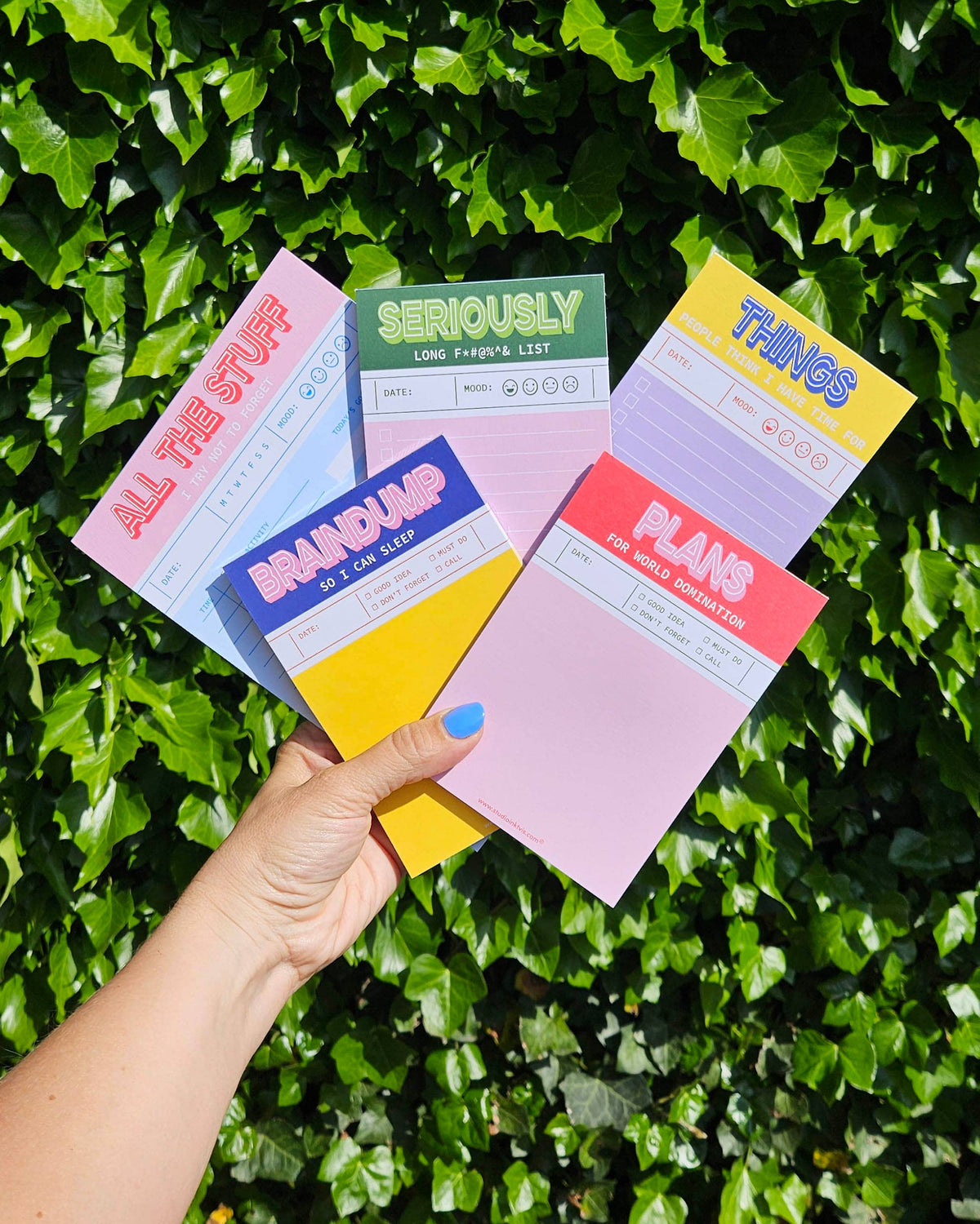 Carnet de Notes A5 Rose — All The Stuff I Try Not To Forget · Studio Inktvis