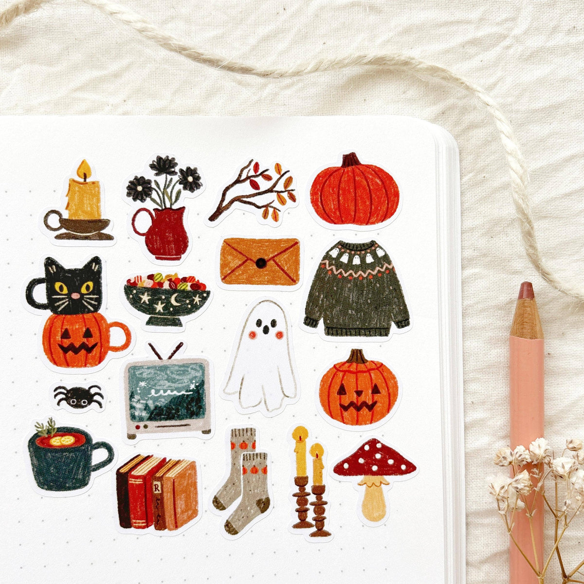 Planche de stickers Halloween effrayant - Och Monika