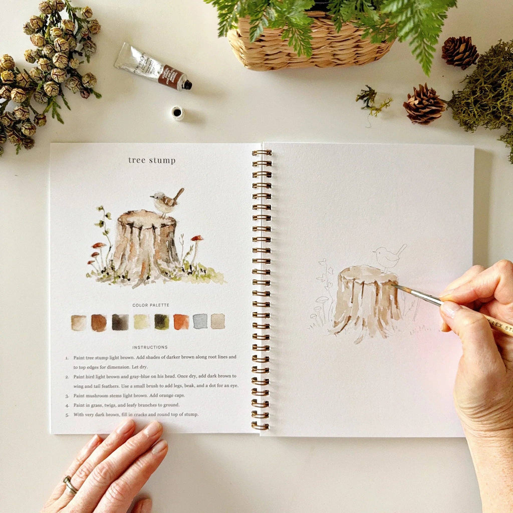 Cahier d'aquarelle forêt Emily Lex Studio