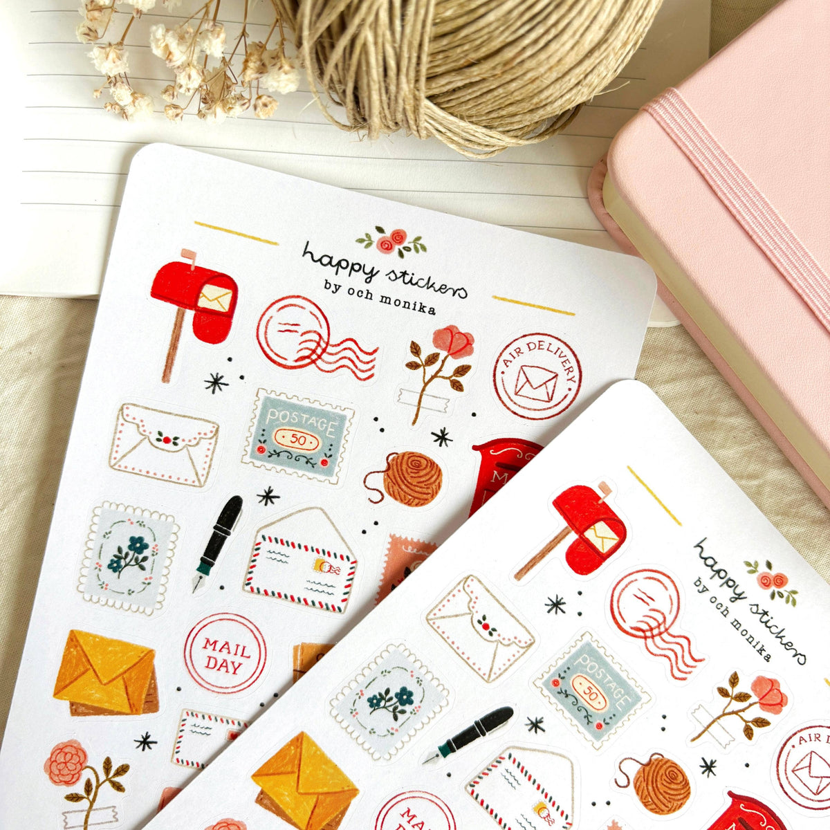 Planche de stickers Courrier joyeux - Och Monika